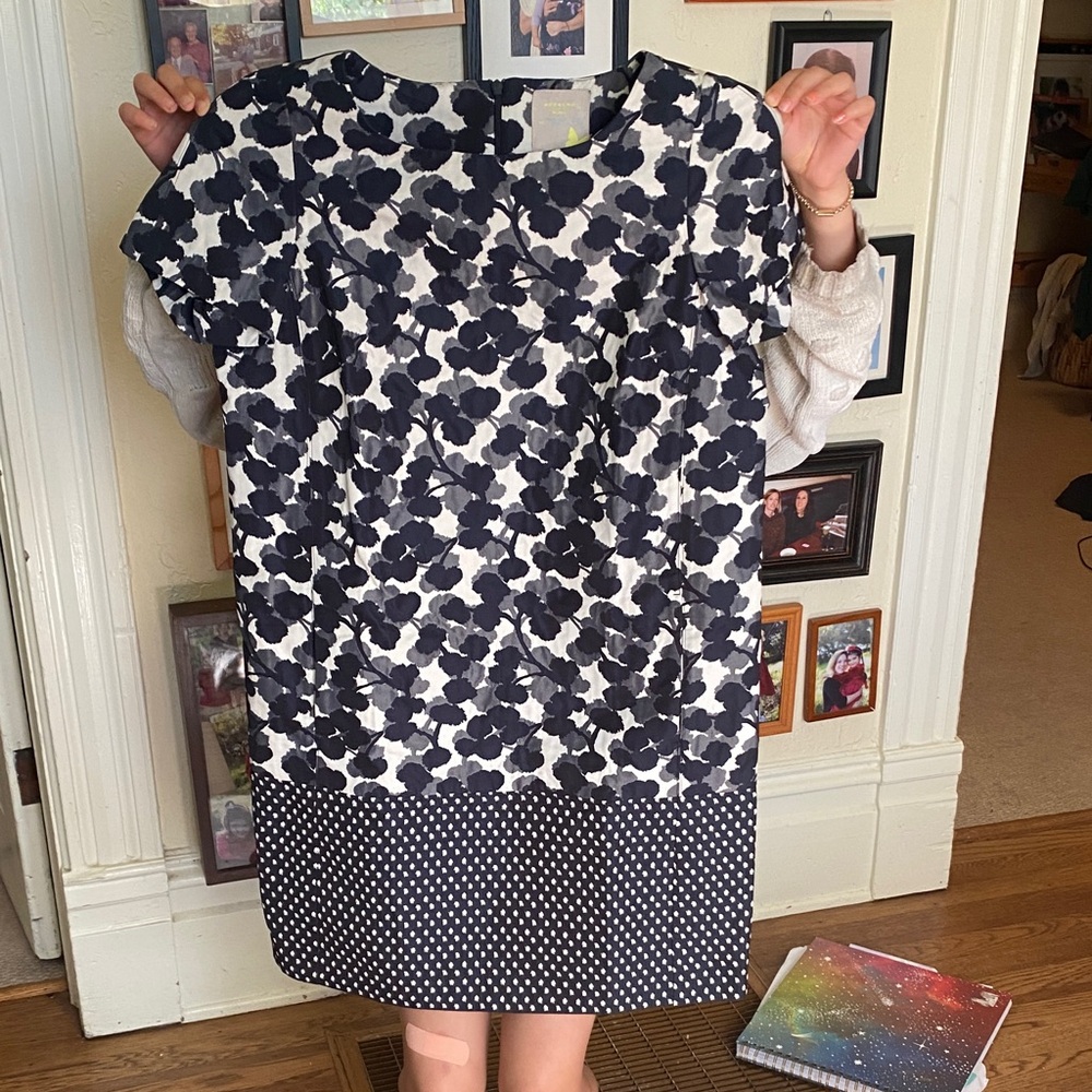 MaxMara Weekend Black and White Floral Mini sheath Dress
